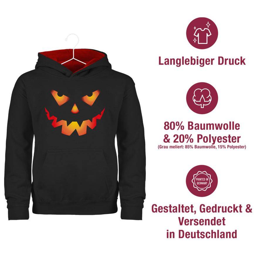 Shirtracer Halloween Kürbis Gesicht Gruseliger Kürbisgesicht Gruselig Böse Shirts & Mehr Shirtracer Kostenlose Rückgabe