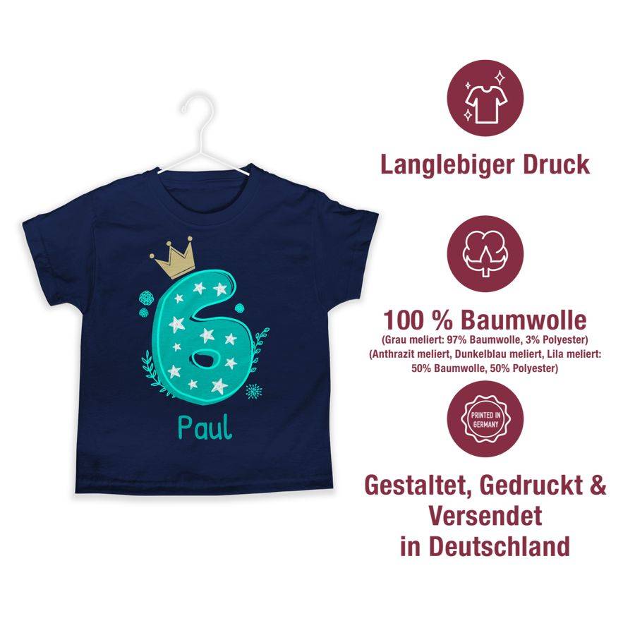 Shirtracer 6 mit Krone und Name: Tshirt Gym Bag Shirtracer Begrenzte Freigabe