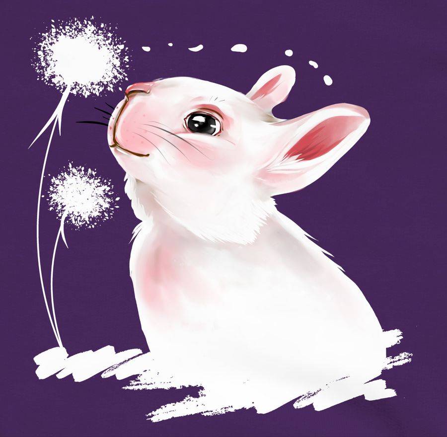 Shirtracer Hase mit Pusteblume: T-Shirt Turnbeutel Shirtracer Speichern exportieren