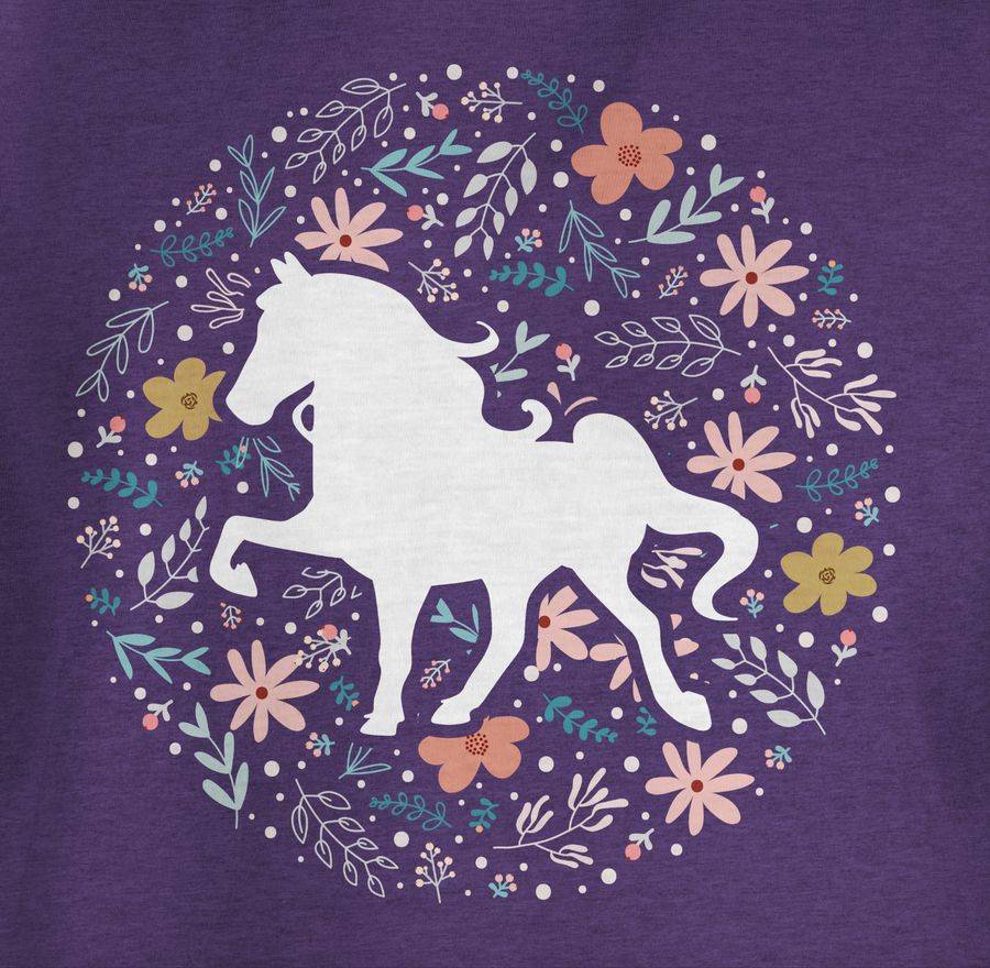 Shirtracer Pferd mit Blumen: T-Shirt Rucksack Shirtracer im Angebot