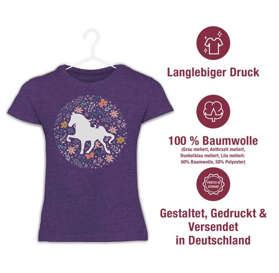 Shirtracer Pferd mit Blumen: T-Shirt Rucksack Shirtracer im Angebot