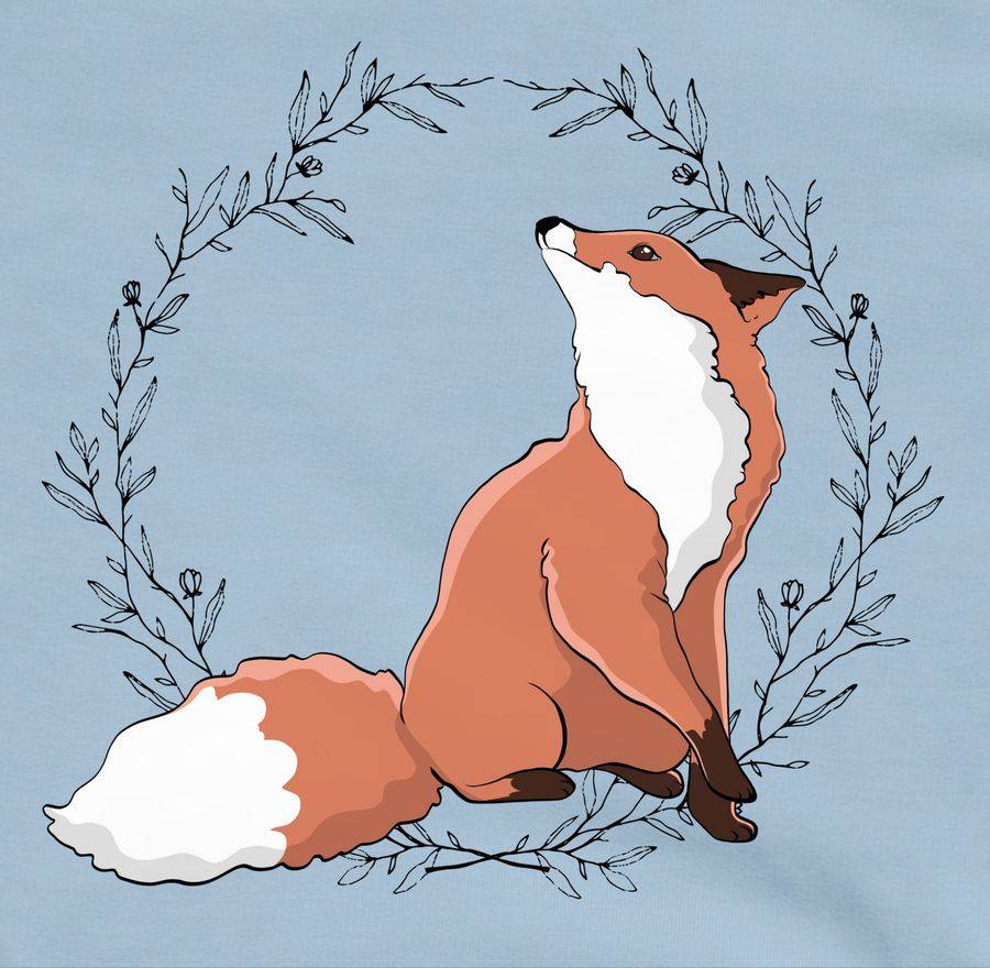 Shirtracer Fuchs mit Blumenkranz: Tshirt Rucksack Shirtracer Günstiger Verkauf