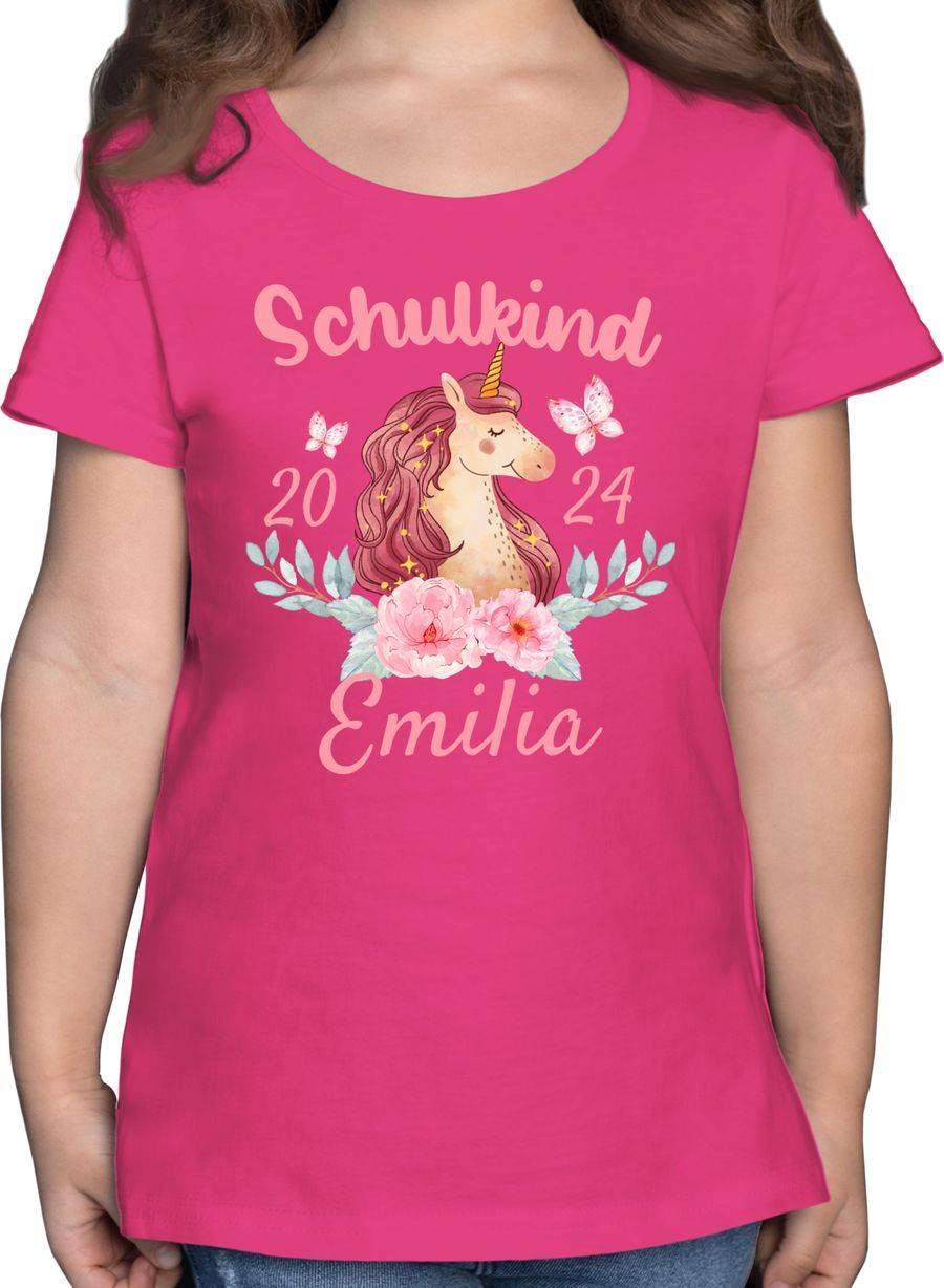 Shirtracer Schulkind Einhorn 2024 Shirts & Mehr Shirtracer