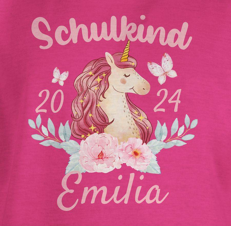 Shirtracer Schulkind Einhorn 2024 Shirts & Mehr Shirtracer Sonderangebot