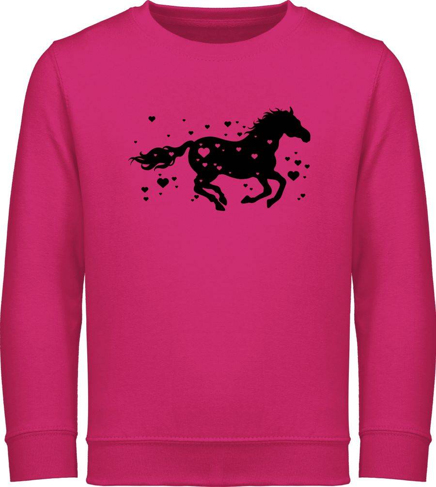 Shirtracer Pferd mit Herzen schwarz Shirts & Mehr Shirtracer Versandkostenfrei