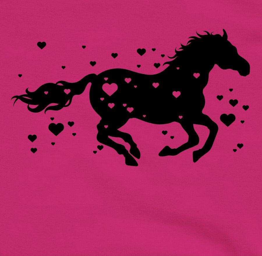 Shirtracer Pferd mit Herzen schwarz Shirts & Mehr Shirtracer Versandkostenfrei