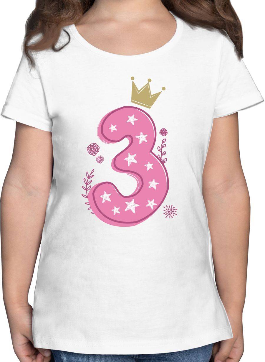 Shirtracer Dritter Mädchen Krone Sterne: T-Shirt Turnbeutel Shirtracer Flash Sale
