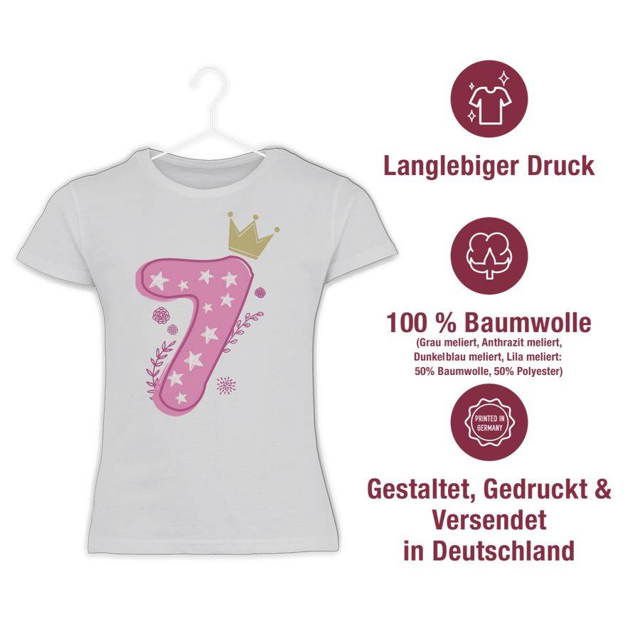 Shirtracer Siebter Mädchen Krone Sterne Shirts & Mehr Shirtracer Black Friday