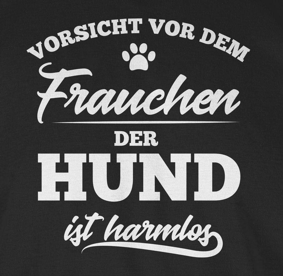 Shirtracer Vorsicht vor dem Frauchen der Hund ist harmlos Shirts & Mehr Shirtracer Weihnachtsangebot