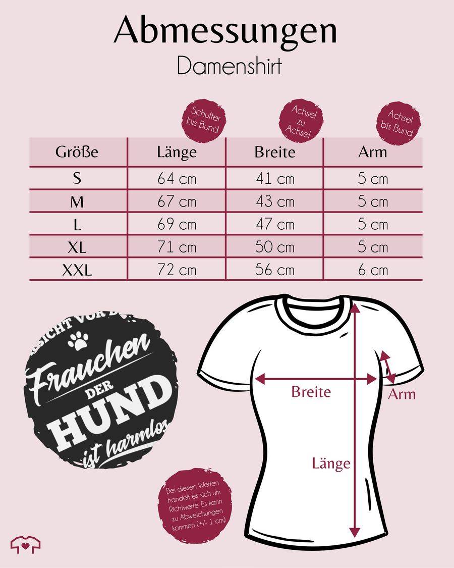 Shirtracer Vorsicht vor dem Frauchen der Hund ist harmlos Shirts & Mehr Shirtracer Weihnachtsangebot
