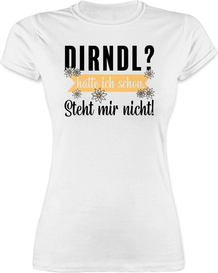 Shirtracer Dirndl - hatte ich schon steht mir nicht - schwarz: Tshirt Gym Bag Shirtracer