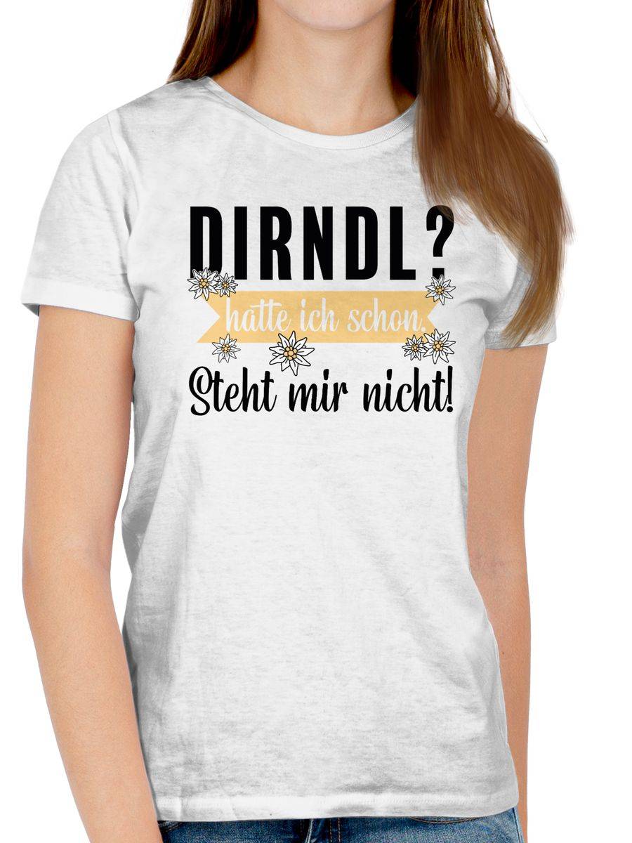 Shirtracer Dirndl - hatte ich schon steht mir nicht - schwarz: Tshirt Gym Bag Shirtracer Vatertagsangebot