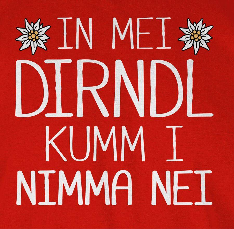 Shirtracer In mei Dirndl kumm i nimma nei weiß: Tshirt Rucksack Shirtracer Valentinstagsangebot