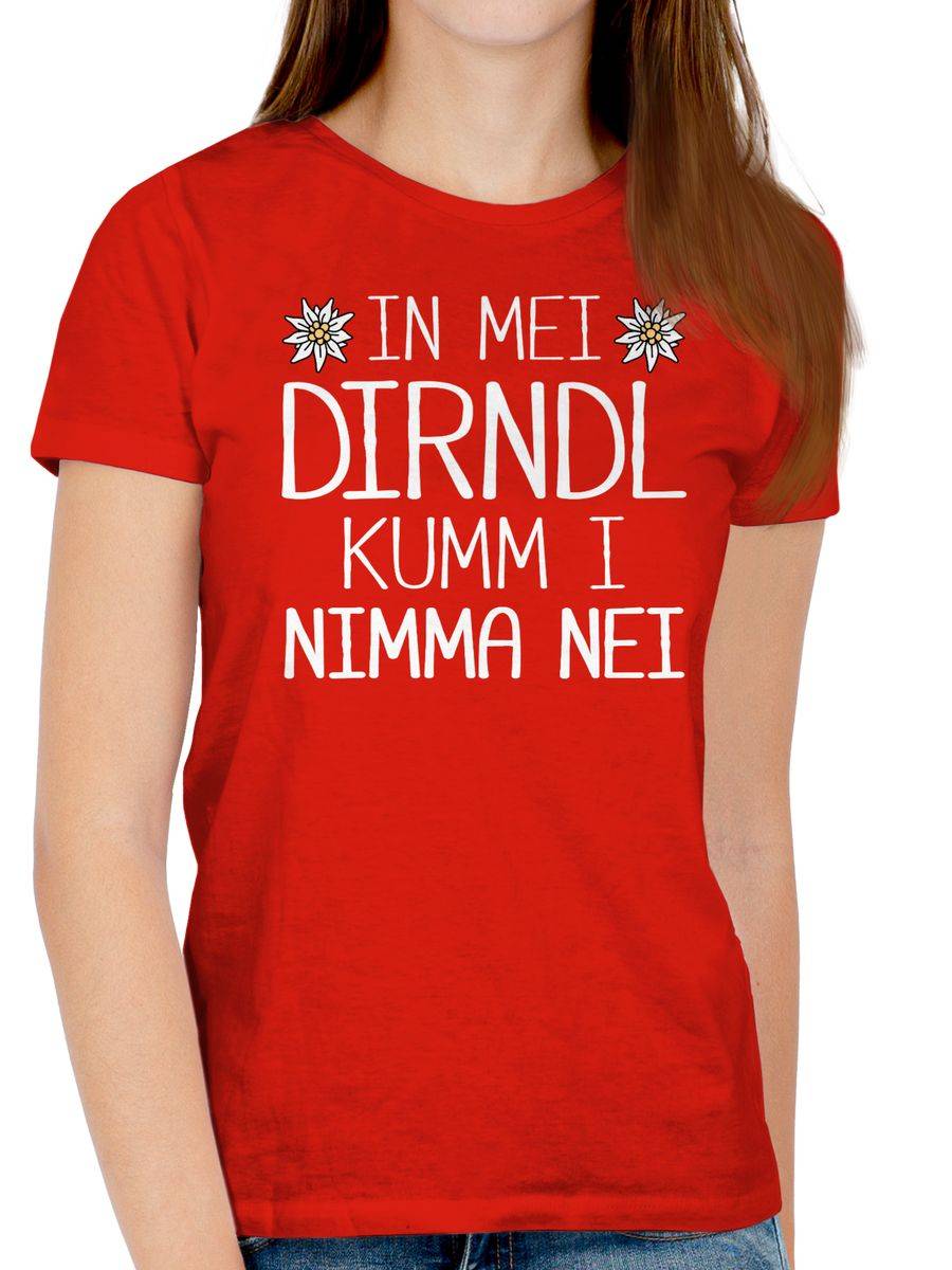 Shirtracer In mei Dirndl kumm i nimma nei weiß: Tshirt Rucksack Shirtracer Valentinstagsangebot