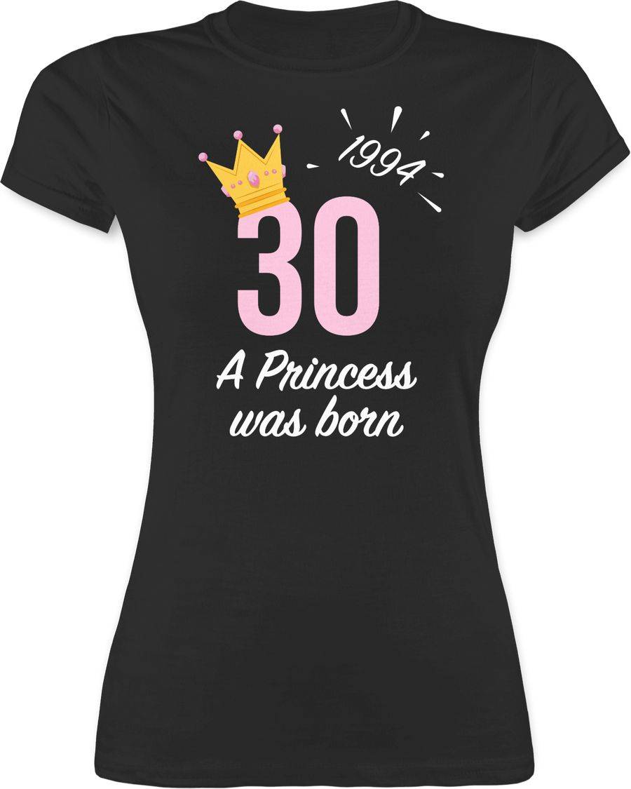 Shirtracer Dreißigster Mädchen Princess 1994: T-Shirt Turnbeutel Shirtracer