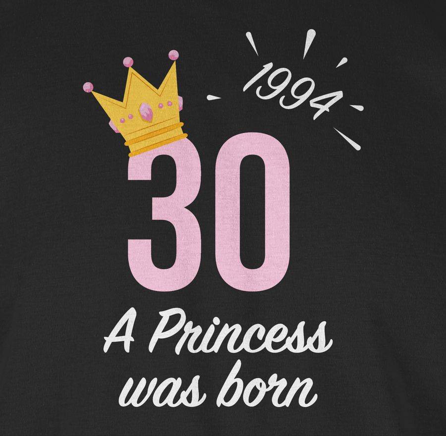 Shirtracer Dreißigster Mädchen Princess 1994: T-Shirt Turnbeutel Shirtracer Zeitlich begrenztes Angebot
