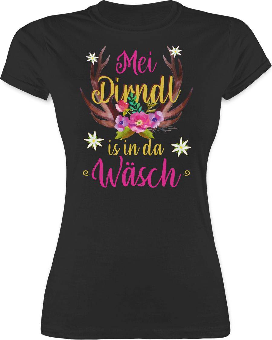 Shirtracer Mei Dirndl is in da Wäsch - Hirschgeweih Shirts & Mehr Shirtracer