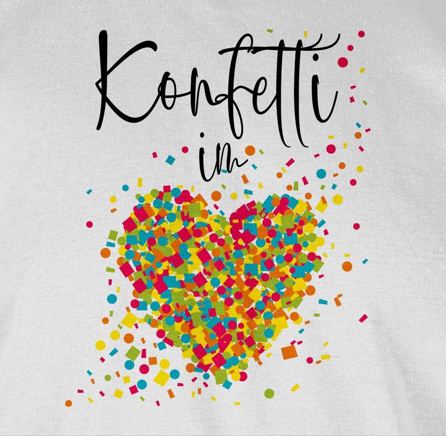 Shirtracer Konfetti im Herzen Kalligrafie - schwarz Shirts & Mehr Shirtracer Kauf eins, bekomm eins gratis