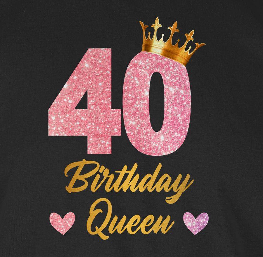 Shirtracer 40 Birthday Queen Geburtstags Königin Geburtstagsgeschenk 40: Tshirt Rucksack Shirtracer Tiefpreis