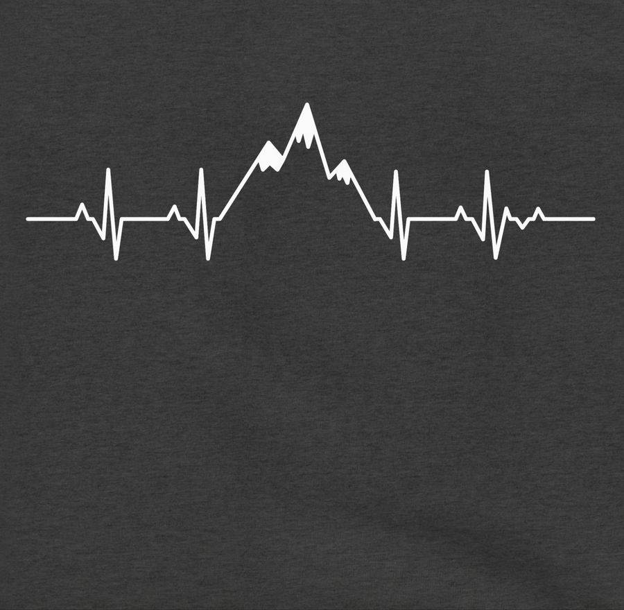Shirtracer Herzschlag Berge: T-Shirt Gym Bag Shirtracer Kostenlose Rückgabe