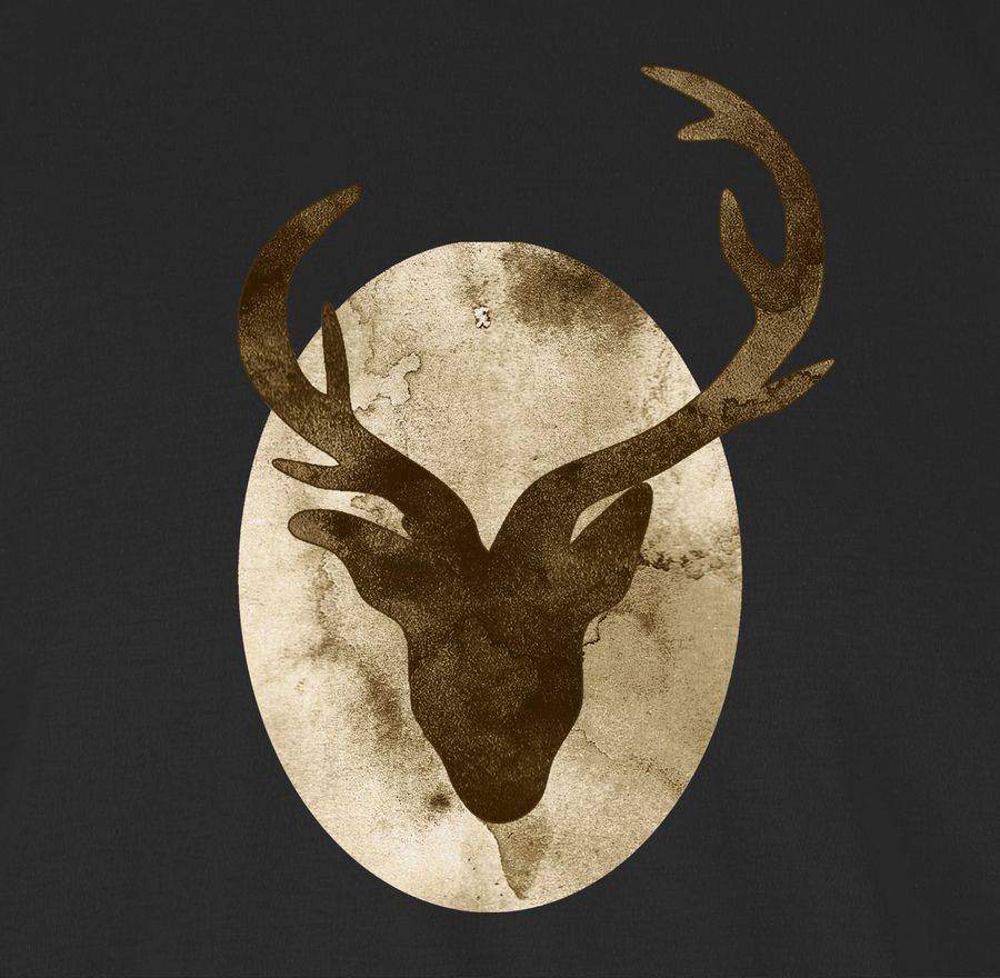 Shirtracer Hirsch - Aquarellsilhouette: T-Shirt Turnbeutel Shirtracer Neueste Stile