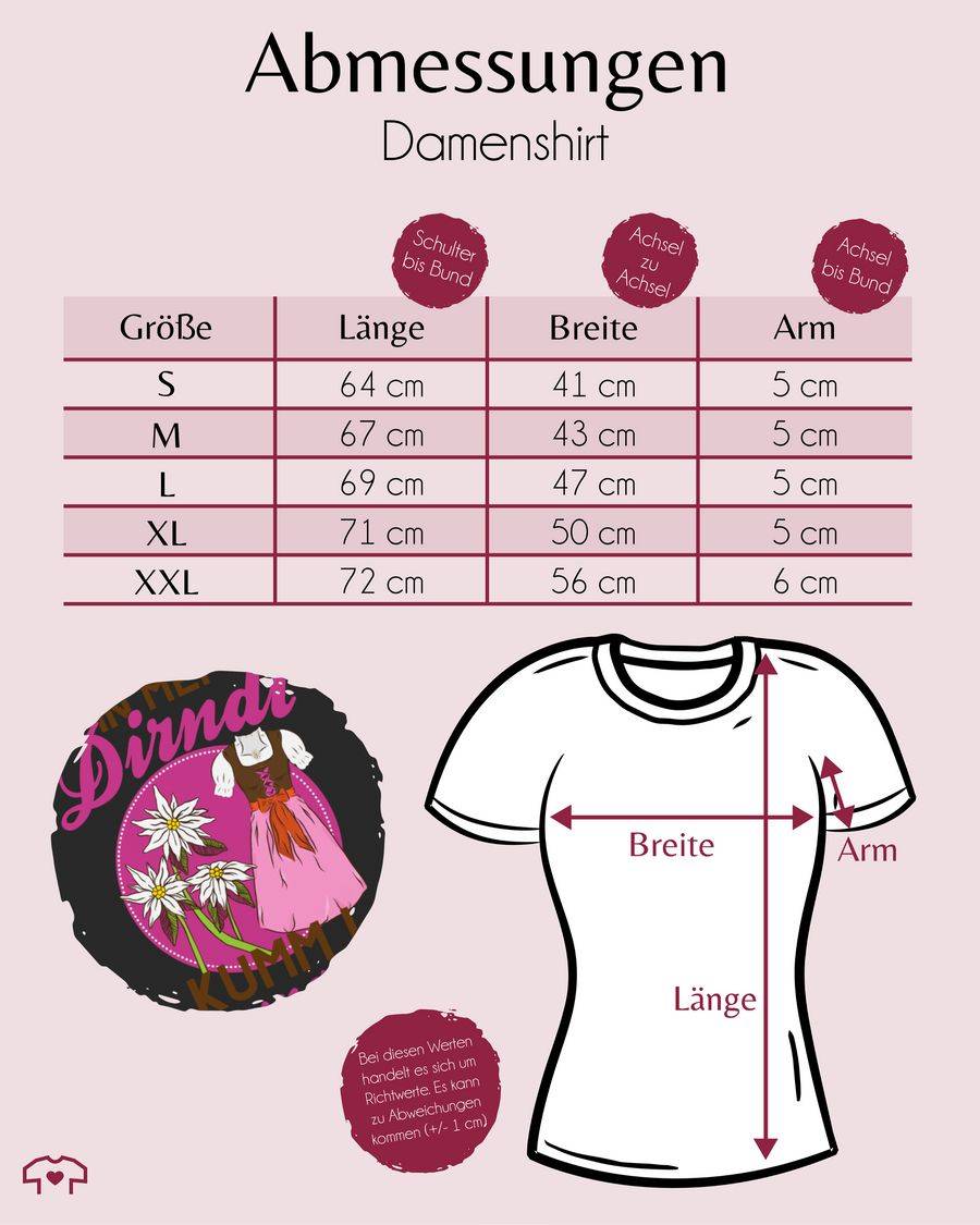 Shirtracer In mei Dirndl kumm I nimma nei - braun fuchsia Shirts & Mehr Shirtracer Letzte 2 Tage