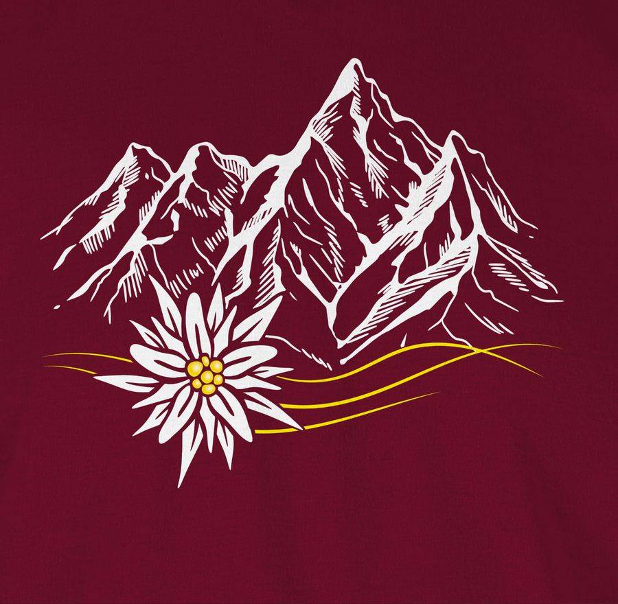 Shirtracer Edelweiß Berge Wandern Wanderlust Berg ruft Alpen: T-Shirt Gym Bag Shirtracer Riesige Rabatte