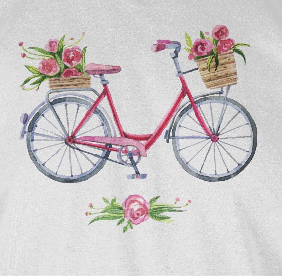 Shirtracer Vintage Fahrrad Wasserfarbe Blumen Shirts & Mehr Shirtracer 50% Rabatt mit kostenlosem Versand