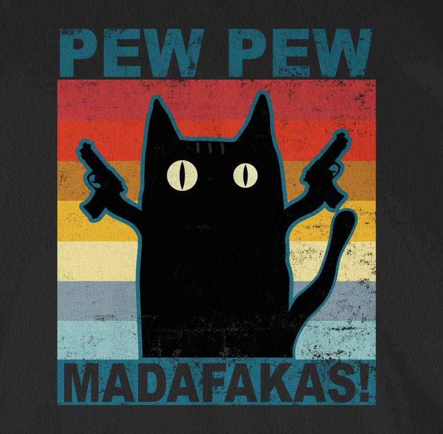 Shirtracer Pew Pew Madafakas Katze Vintage: T-Shirt Gym Bag Shirtracer Clearance-Verkauf