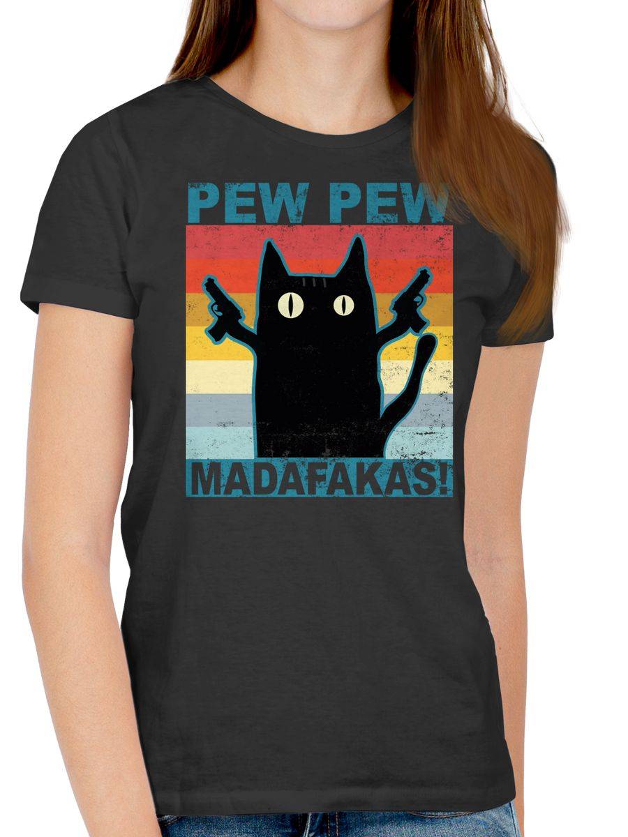 Shirtracer Pew Pew Madafakas Katze Vintage: T-Shirt Gym Bag Shirtracer Clearance-Verkauf