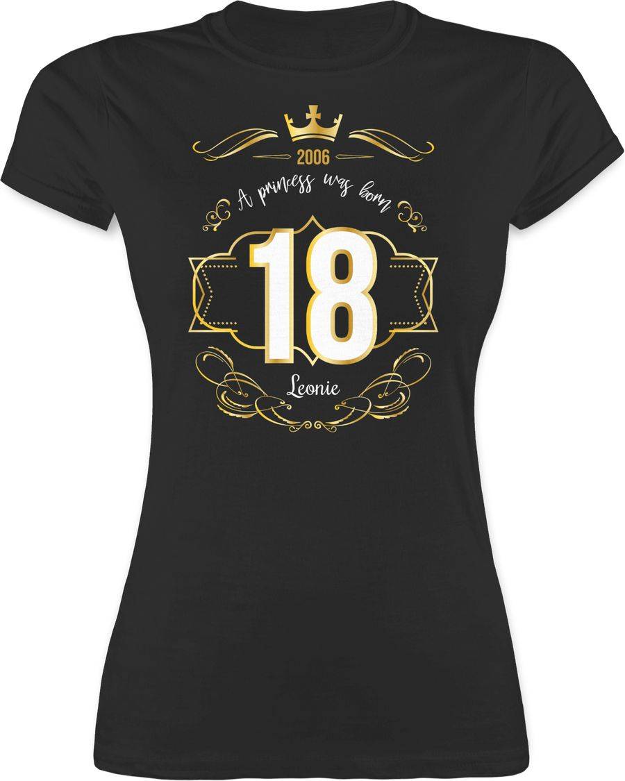 Shirtracer Geburtsjahr 2006 - A Princess was Born - mit Name: T-Shirt Rucksack Shirtracer