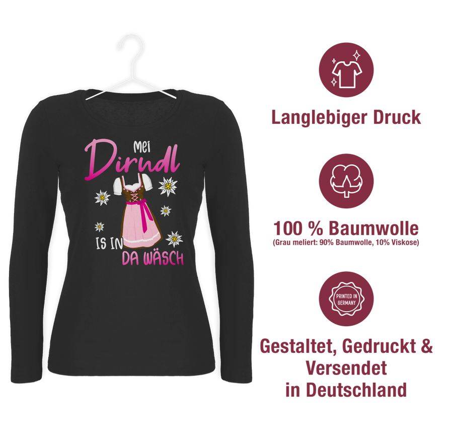 Shirtracer Mei Dirndl is in da Wäsch Edelweiss Weiss Shirts & Mehr Shirtracer 50% Rabatt für begrenzte Zeit