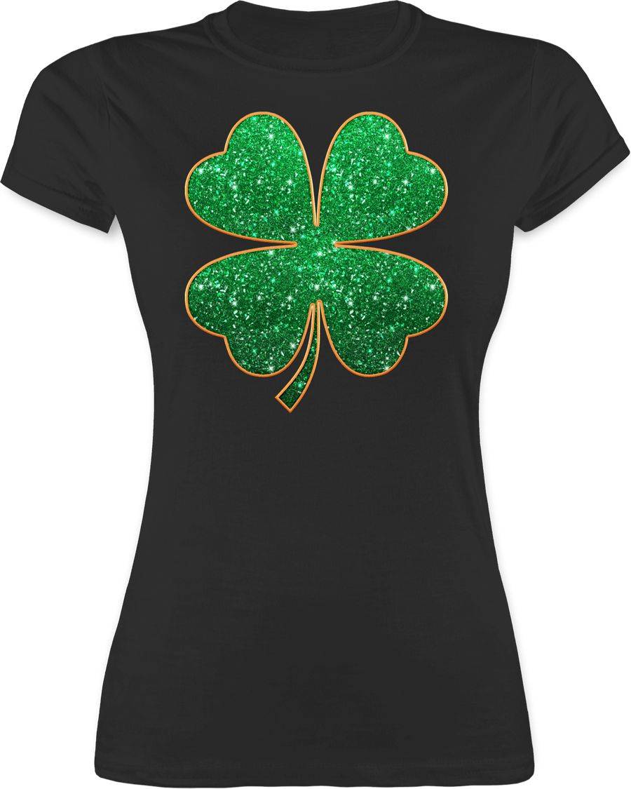 Shirtracer Kleeblatt Glitter Grün: T-Shirt Rucksack Shirtracer