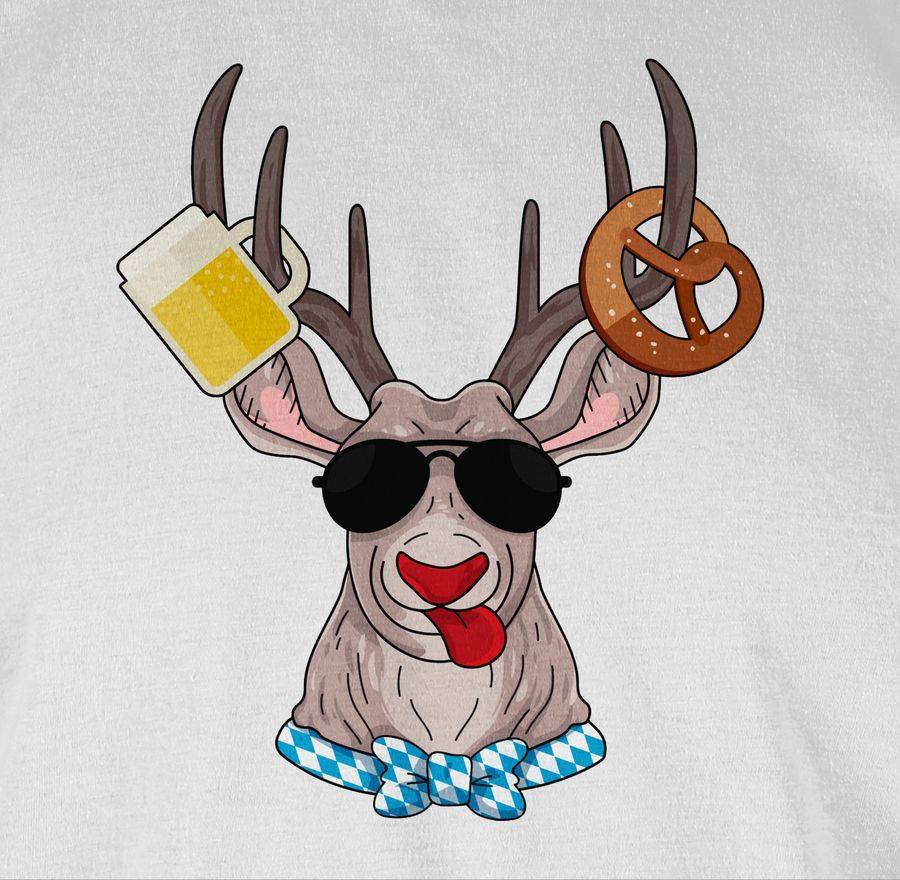 Shirtracer Oktoberfest Hirsch: T-Shirt Turnbeutel Shirtracer im Angebot