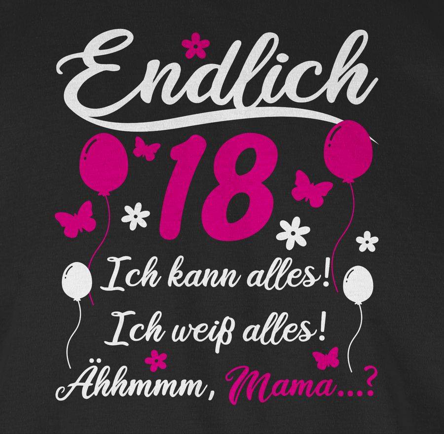 Shirtracer Endlich 18 Geschenk: T-Shirt Turnbeutel Shirtracer Schlussverkauf