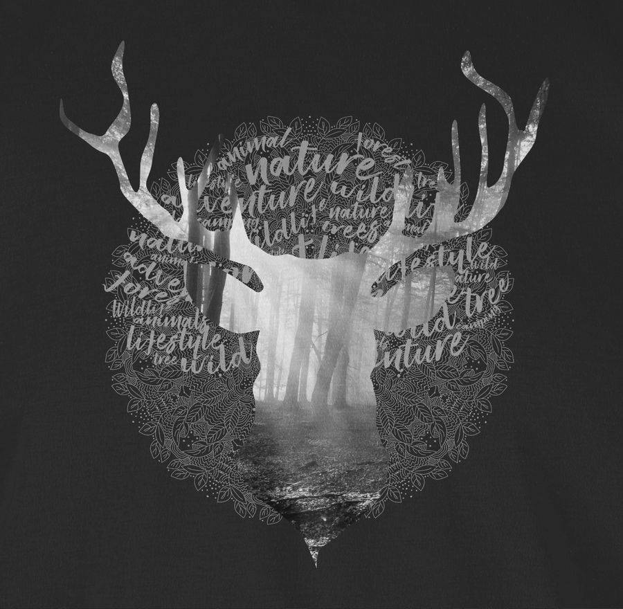 Shirtracer Hirsch Grau: Tshirt Rucksack Shirtracer Günstiger Verkauf