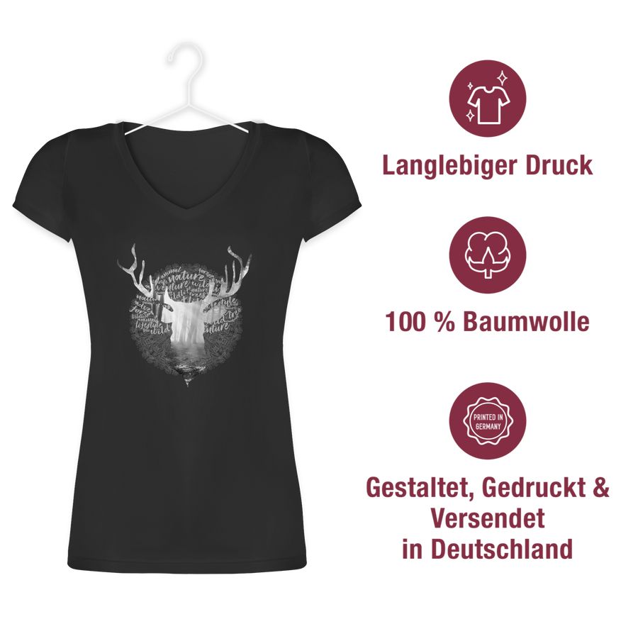 Shirtracer Hirsch Grau: Tshirt Rucksack Shirtracer Günstiger Verkauf