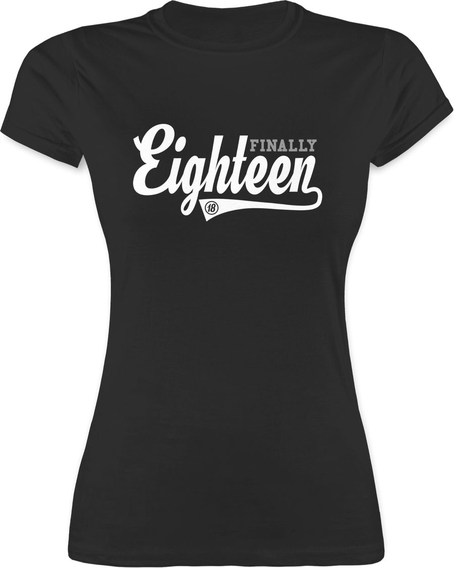 Shirtracer Finally Eighteen College Stil: Tshirt Turnbeutel Shirtracer Limitierter Zeitrabatt