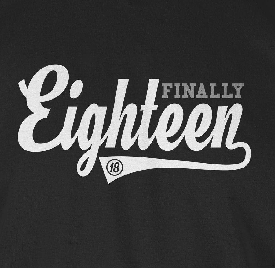 Shirtracer Finally Eighteen College Stil: Tshirt Turnbeutel Shirtracer Limitierter Zeitrabatt
