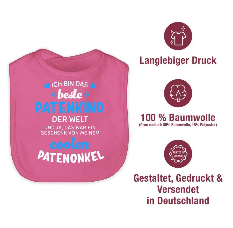 Shirtracer Ich bin das beste Patenkind der Welt weiß/blau Shirts & Mehr Shirtracer Kauf eins, bekomm eins gratis
