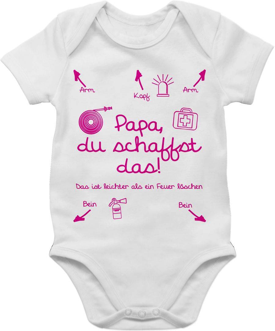 Shirtracer Papa du schaffst das Feuerwehr Mädchen Shirts & Mehr Shirtracer