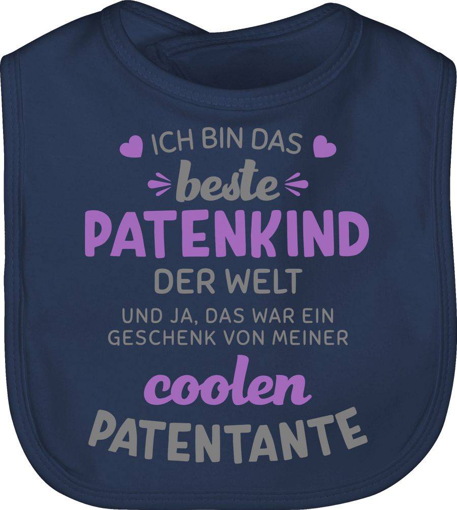 Shirtracer Ich bin das beste Patenkind der Welt grau/lila: Tshirt Gym Bag Shirtracer