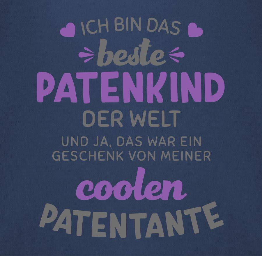 Shirtracer Ich bin das beste Patenkind der Welt grau/lila: Tshirt Gym Bag Shirtracer Letzte 3 Tage