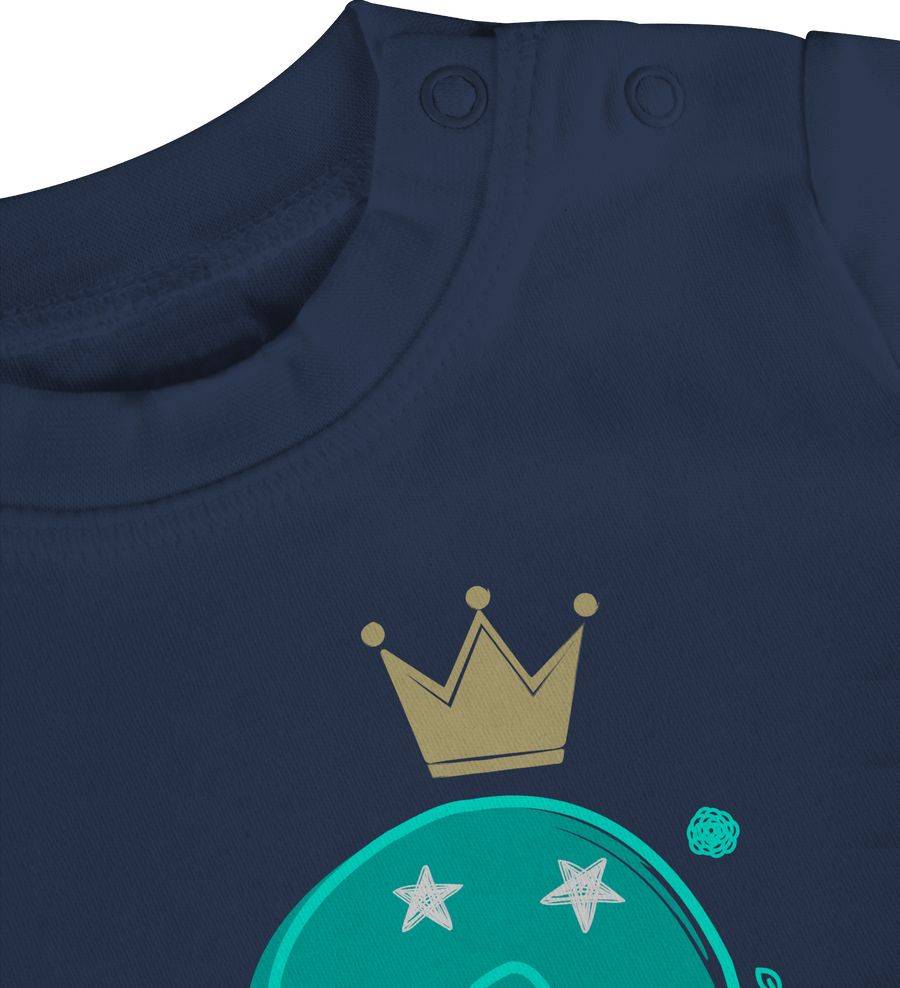 Shirtracer Zahl ZWEI mit Krone und Name zum Zweiten: T-Shirt Turnbeutel Shirtracer 50% Rabatt mit kostenlosem Versand