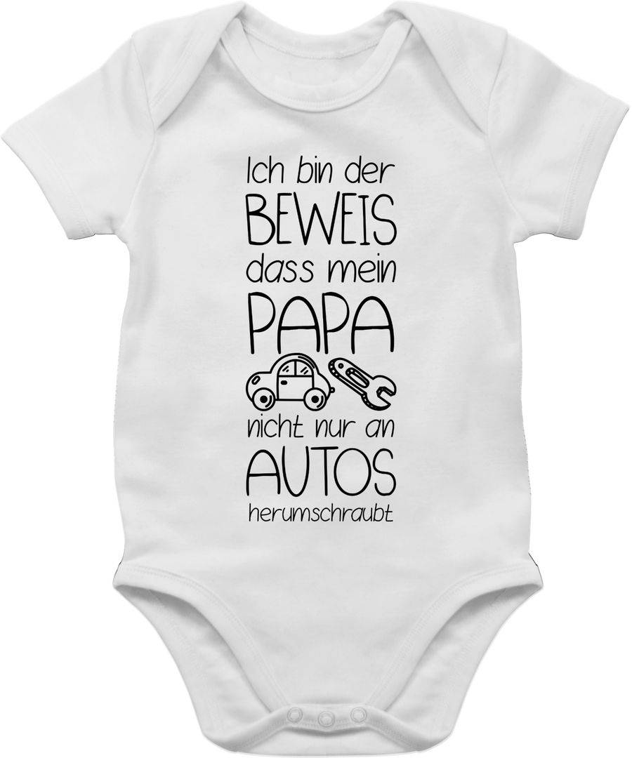 Shirtracer Ich bin der Beweis dass mein Papa nicht nur an Autos herumschraubt: T-Shirt Turn Shirtracer