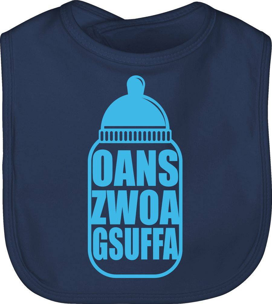 Shirtracer Babyflasche Oans Zwoa Gsuffa blau Shirts & Mehr Shirtracer Auslauf
