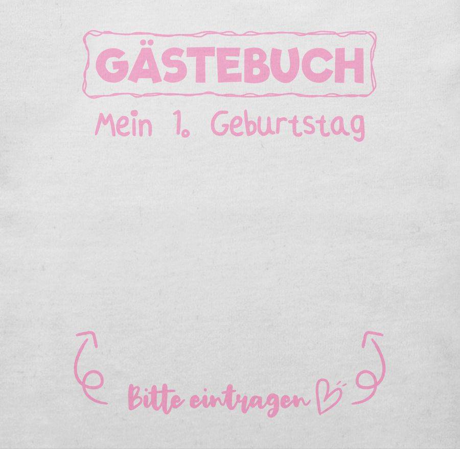 Shirtracer Gästebuch Mein erster Geburtstag rosa Shirts & Mehr Shirtracer Fabrikverkauf