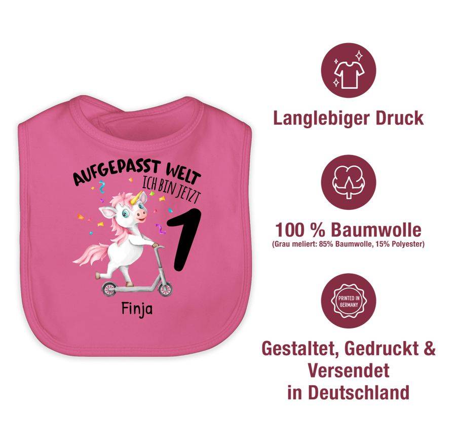 Shirtracer Aufgepasst Welt - Ich bin jetzt 1 - Geburtstagsoutfit Einhorn Ich bin 1 Geschenk Shirtracer Limitierter Zeitrabatt