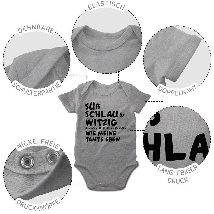 Shirtracer Süß schlau und witzig - wie meine Tante eben - Schwarz: T-Shirt Turnbeutel Shirtracer Flash Sale