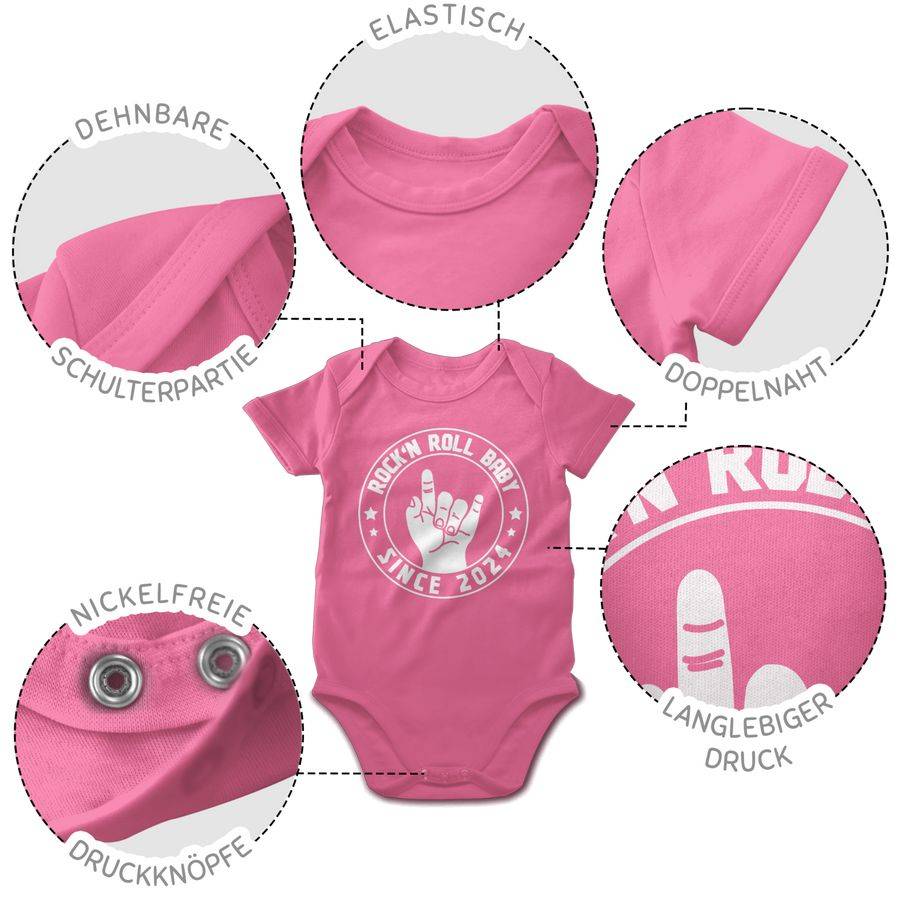 Shirtracer Rock'n Roll Baby since 2024: T-Shirt Turnbeutel Shirtracer Online Shopping